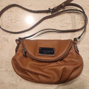 Marc Jacobs Cognac Pebbled Leather Crossbody Bag
